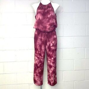 Anthropologie Cloth & Stone Yashi Tie Dye Jumpsuit Purple